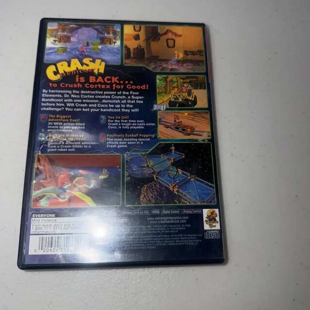 Crash Bandicoot: The Wrath of Cortex (Sony PlayStation 2, 2002): COMPLETE: PS2